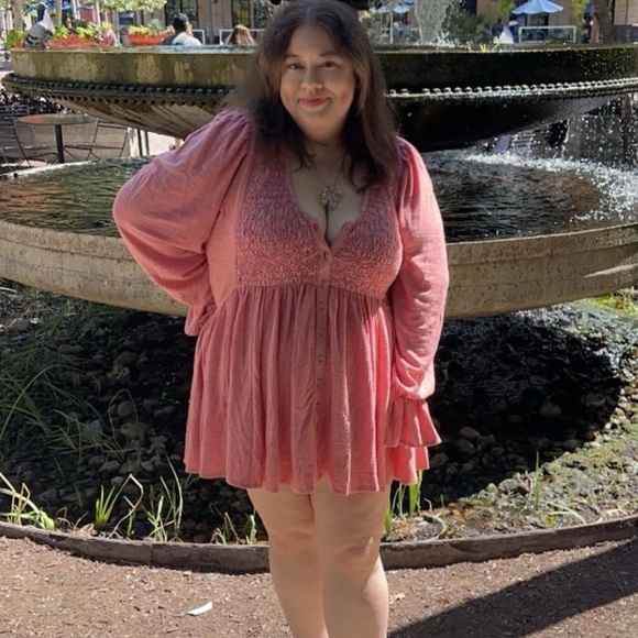 Revolve Free People Don’t Call Me Baby Rosie Oversized ButtonUp Longsleeve Dress - Picture 5 of 11